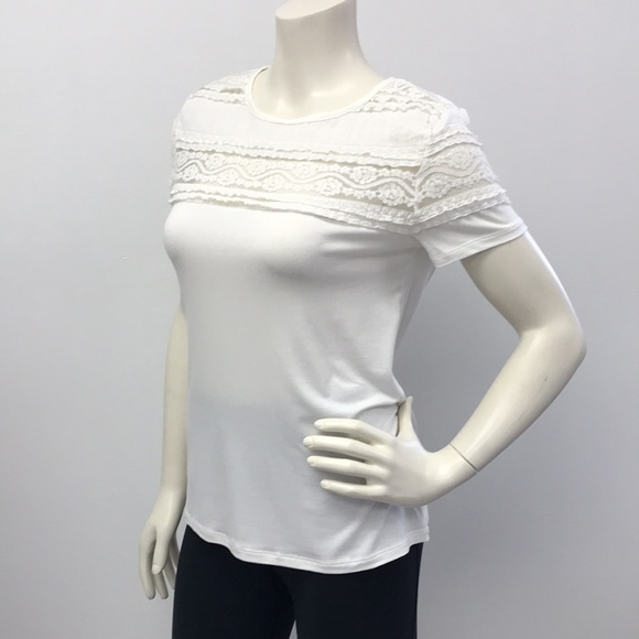 H&M Ivory Lace-Yoke Top - Picture 2 of 9